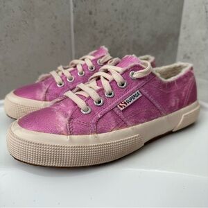 Superga Metallic Pink Sneakers Size 6 Women